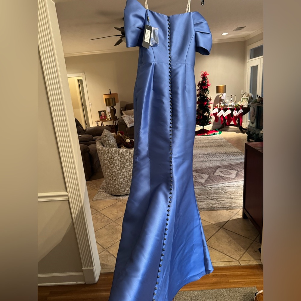 Elegant Blue Evening Gown - Picture 7 of 7